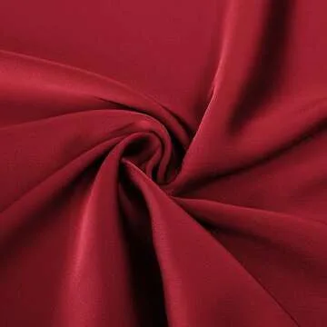 Satin Silk Blouse for Women Business Casual for Women Casual Work Blouse Shirt Tops Red L