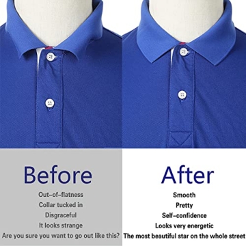 Collar Stays for Polo Shirts Non-Curl Durable Adhesive