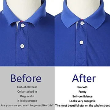 Collar Stays for Polo Shirts Non-Curl Durable Adhesive