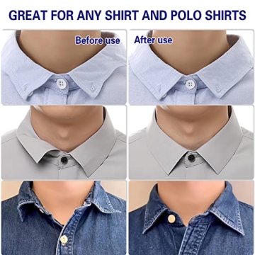 Collar Stays for Polo Shirts Non-Curl Durable Adhesive