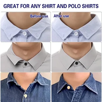 Collar Stays for Polo Shirts Non-Curl Durable Adhesive