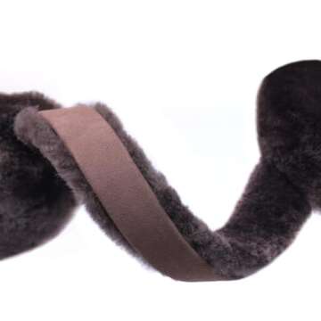 Harssidanzar Real Fur Winter Earmuffs for Men Women, Genuine Fur Earmuff, Sheepskin Ear muffs,Foldable Earmuffs,Outdoor Earmuffs, Ski Earmuffs HU301US,Brown