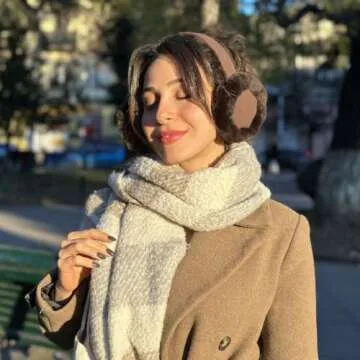 Harssidanzar Real Fur Winter Earmuffs for All