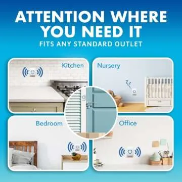 SadoTech Wireless Doorbells for Home, Apartments, Businesses, Classrooms, etc. - 1 Door Bell Ringer & 2 Plug-In Chime Receiver, Battery Operated, Easy-to-Use, Wireless Doorbell w/LED Flash, White