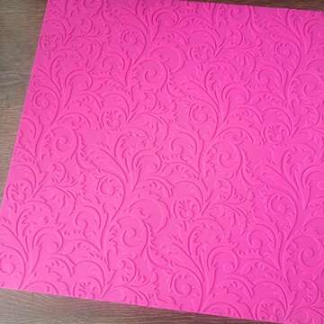 Xidmold 23 x15in Silicone Imprint Mat Baking Mold, Flower Cake Embosser Lace Mat Fondant Impression Press Mold Decorating Tool, Sugar Craft Icing Candy Moulds Craft Embossing Pad