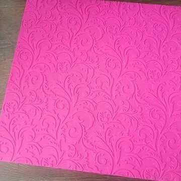 Xidmold 23 x15in Silicone Imprint Mat Baking Mold, Flower Cake Embosser Lace Mat Fondant Impression Press Mold Decorating Tool, Sugar Craft Icing Candy Moulds Craft Embossing Pad