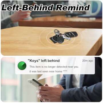 YAOTE Air Tracker Tags 4 Pack Luggage Tracker Works with Find My (iOS only), Key Tracker, Wallet, Suitcase,Bicycle and More, Replaceable Battery, IP67 Waterproof