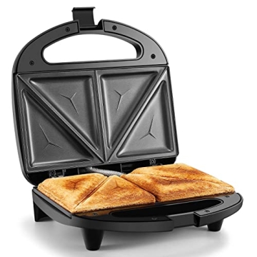 OSTBA Sandwich Maker, Toaster and Electric Panini Press with Non-stick plates, LED Indicator Lights,...