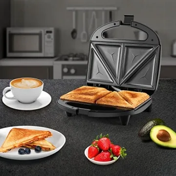 OSTBA Sandwich Maker with Non-stick Plates and Cool Touch Handle