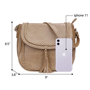 KKXIU Stylish Crossbody Bag with Vintage Charm for Women