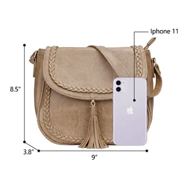 KKXIU Stylish Crossbody Bag with Vintage Charm for Women