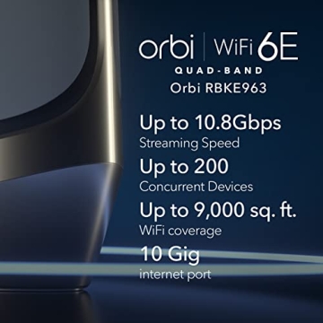NETGEAR Orbi WiFi 6E System with Quad-Band Speed
