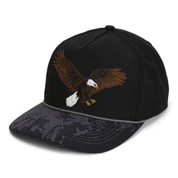 Paramount Outdoors American Eagle Hat Patriotic Trucker Rope Cap American Fit and Stretch Comfort Sn...