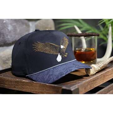 Paramount Outdoors American Eagle Hat Patriotic Trucker Rope Cap American Fit and Stretch Comfort Snapback Quick Dry Fabric