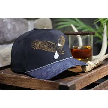 Paramount Outdoors American Eagle Hat Patriotic Trucker Rope Cap American Fit and Stretch Comfort Snapback Quick Dry Fabric