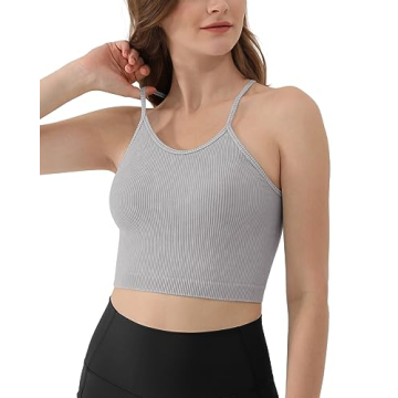 Comfortable ODODOS Women's Rib-Knit Crop Tank Tops