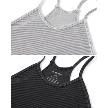 Comfortable ODODOS Women's Rib-Knit Crop Tank Tops