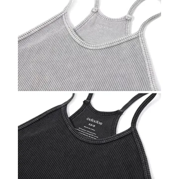 Comfortable ODODOS Women's Rib-Knit Crop Tank Tops