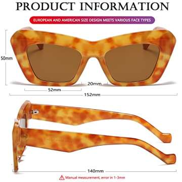 Stylish AIEYEZO Modern Cateye Sunglasses for Women