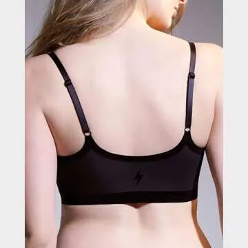 EBY Seamless Bralette with Adjustable Straps: Black Bralettes for Women, Wireless Bra for Women, Bra...