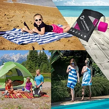 DARCHEN Microfiber Beach Towels Quick Dry Sand Free Oversized