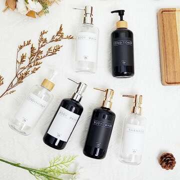 Janxin Stylish Shampoo and Conditioner Dispenser Set