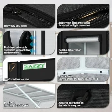 Zazzy Grow Tent 60x60x72 - Ideal for Indoor Gardening