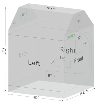 Zazzy Grow Tent 60x60x72 - Ideal for Indoor Gardening