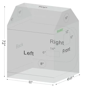 Zazzy Grow Tent 60x60x72 - Ideal for Indoor Gardening