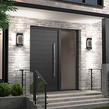 Artika GB390L HDBL Essence Bubble Glow Box LED Porch Sconce Cylinder, 6" Modern Wall Mount Weather Resistant Outdoor Light, Black