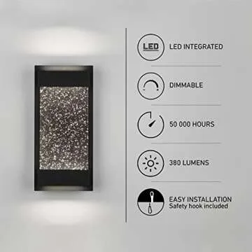 Artika Black Modern LED Sconce for Outdoor Lighting