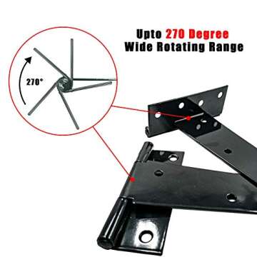 HLMOptimo Heavy Duty T Hinge Tee Hinge T Strap Hinge Shed Hinge Gate Hinge Barn Hinge Fence Hinge Do...