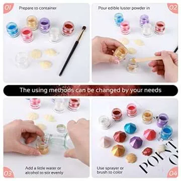 Jelife Rose Gold Edible Luster Dust - 5 Grams Food Grade Cake Dust Shimmer Powdered, Edible Metallic Powder Food Coloring for Cake Decorating, Chocolates, Fondant, Drinks, Painting & More, Vegan