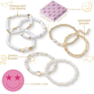 Y2K Summer Beach Charm Bracelets Set - 7Pcs