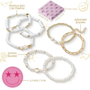 Y2K Summer Beach Charm Bracelets Set - 7Pcs