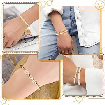 Y2K Summer Beach Charm Bracelets Set - 7Pcs