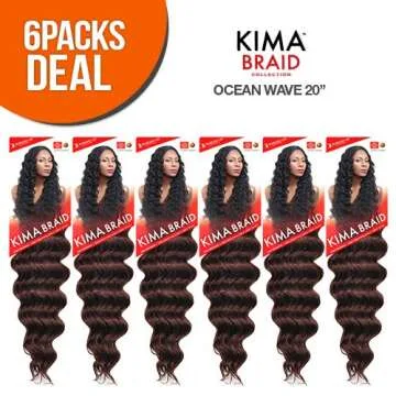 Harlem125 Kima Braids Ocean Wave Hair Extensions - 6-Pack