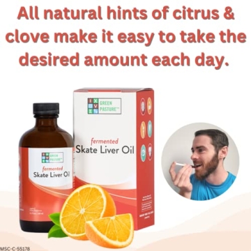 Flavorful Green Pasture Fermented Skate Liver Oil - 6 Oz