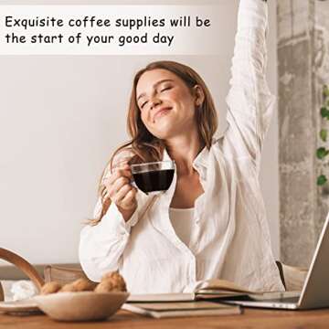 6.4 oz Clear Glass Espresso Cups Set for Coffee Lovers