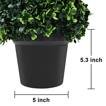 Artificial Spiral Topiary Trees 2 Pack Indoor Outdoor Decor