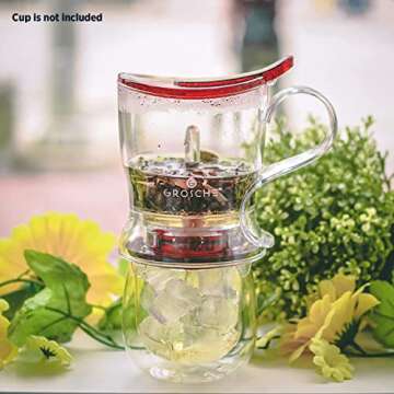 GROSCHE Aberdeen Tea Infuser Teapot & Smart Tea Maker - BPA-Free, Drip-Free Design | Coaster | Easy ...