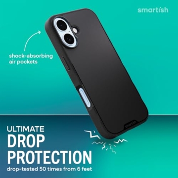 Smartish® iPhone 17 MagSafe Case - Gripmunk Magnetic Slim Case [Lightweight + Protective] Thin Grip...