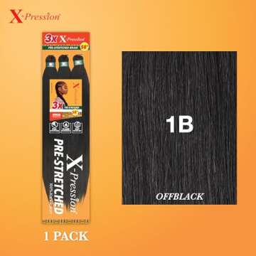 Sensationnel X-pression prestretched braiding hair - 3x braid 58 inch all kanekalon flame retardant ...