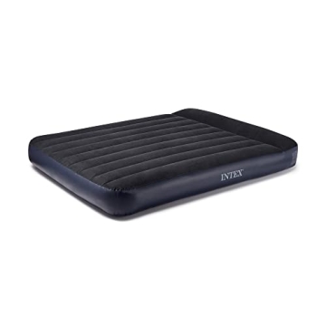 Intex Dura Beam Standard Classic Fiber-Tech Inflatable Pillow Rest Airbed Mattress with Built-in Ele...