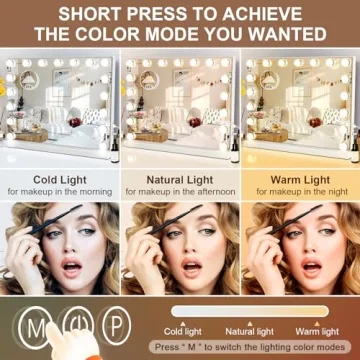 Kottova Vanity Mirror with 17 Dimmable LEDs and USB Charging