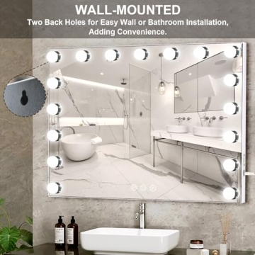 Kottova Vanity Mirror with 17 Dimmable LEDs and USB Charging