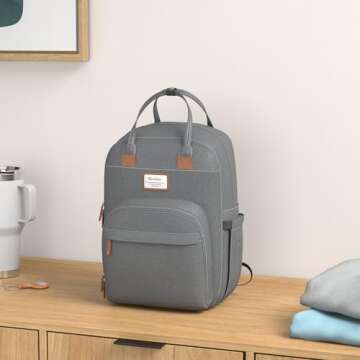 RUVALINO Diaper Bag Backpack, Multifunction Travel Pack Maternity Baby Changing Bags, Large Capacity...