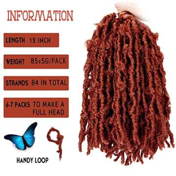 Glecurv 12 Inch Butterfly Locs - Easy, Stylish Extensions