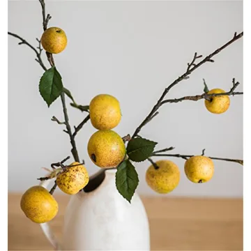 Zzooi Artificial Pear Tree Branches for Elegant Decor