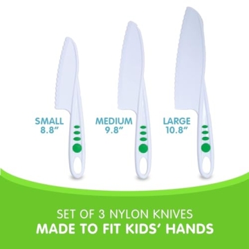 Curious Chef 3-Piece Knife Set for Kids - Safe Cooking Tools